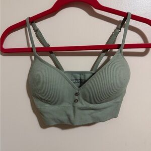 Lucky Brand Ribbed Bralette - Soft Green